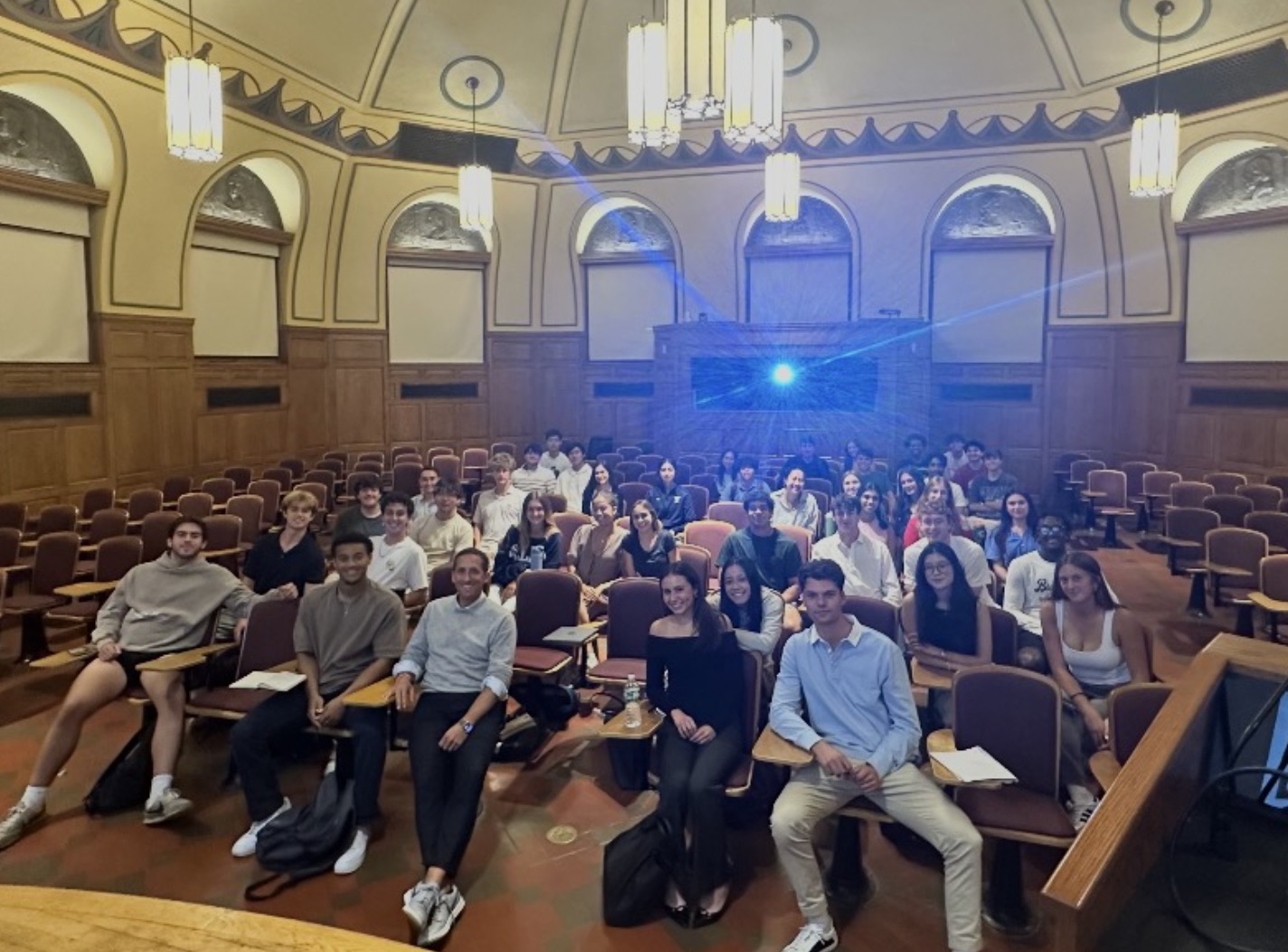 YMESBA members gathered for a speaker series event